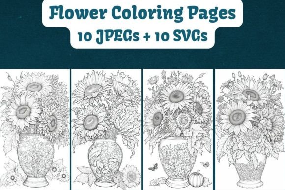 Download Flower Coloring Pages for Teens &amp; Adults - Pages Collection