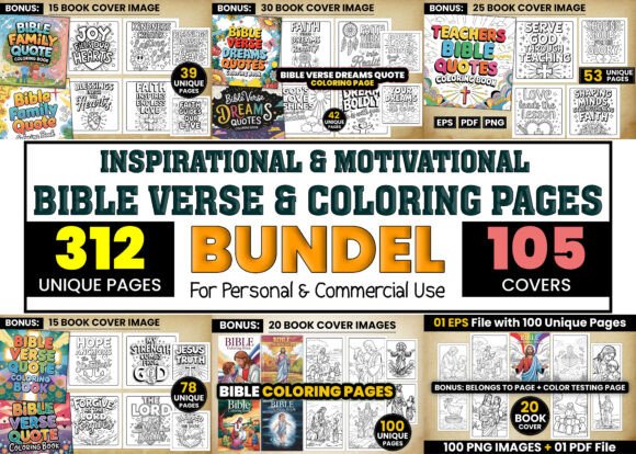 Download Mega Bundle: Bible Verse Coloring Pages - Pages Collection