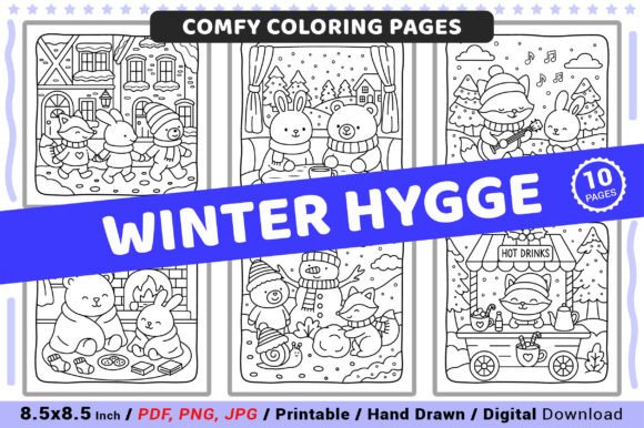 Download Winter Hygge Comfy Coloring Pages - Pages Collection