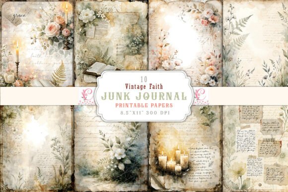 Download Vintage Faith Junk Journal Pages - Pages Collection