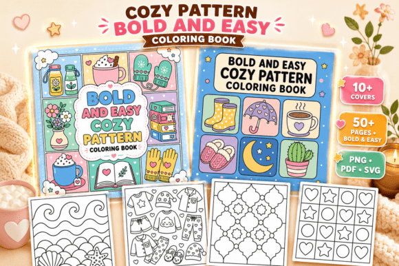Download Bold Easy Pattern Coloring Book Pages - Pages Collection