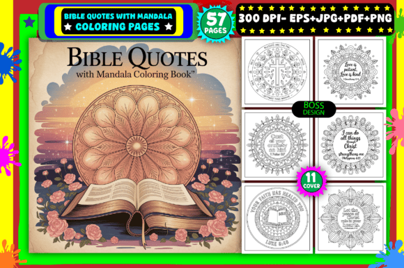 Download Bible Quotes with Mandala Coloring Pages - Pages Collection