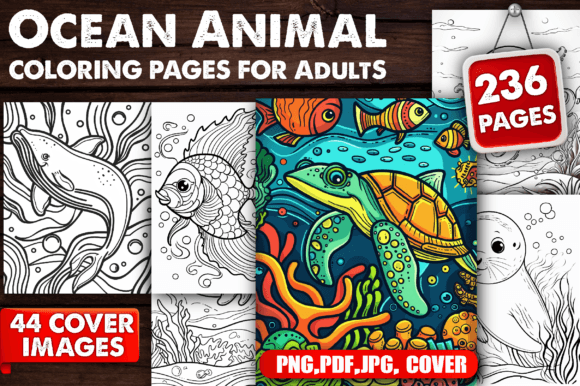 Download Ocean Animal Coloring Pages for Adults - Pages Collection