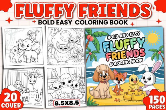 Download Bold Easy Fluffy Friends Coloring Pages - Pages Collection