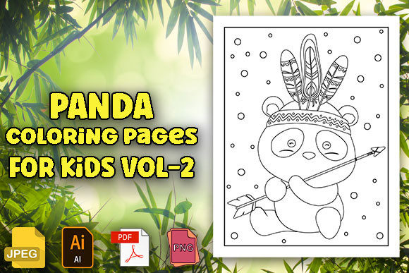 Download Panda Coloring Pages for Kids Vol  2 - Pages Collection