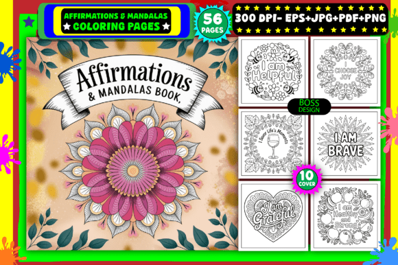 Download Affirmations &amp; Mandalas Coloring Pages - Pages Collection