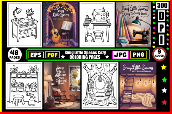 Download Snug Little Spaces Cozy Coloring Pages - Pages Collection
