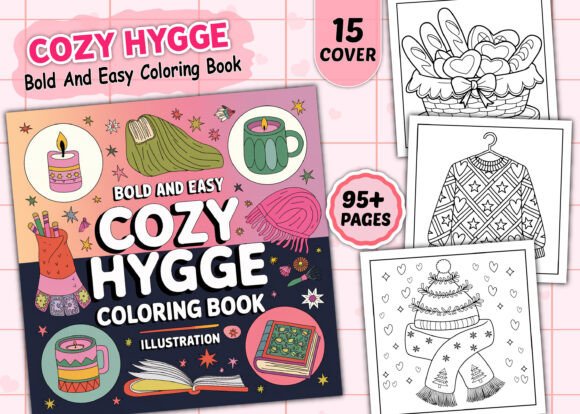 Download Cozy Hygge Bold and Easy Coloring Pages - Pages Collection