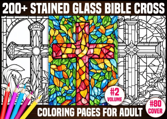 Download Stained Glass Bible Cross Coloring Pages - Pages Collection