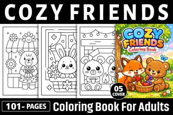 Download Cozy Friends Coloring Pages for Adults - Pages Collection