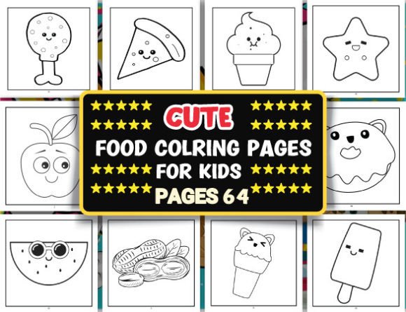 Download Cute Food Coloring Pages for Children - Pages Collection
