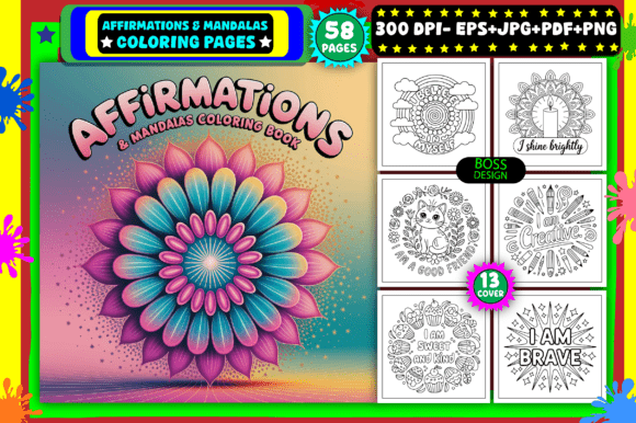 Download Affirmations &amp; Mandalas Coloring Pages - Pages Collection