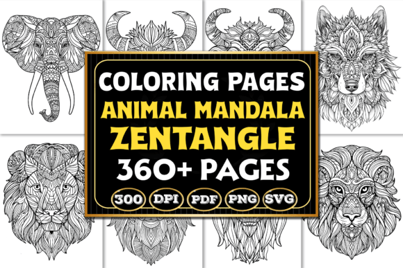 Download Animal Mandala Zentangle Coloring Pages - Pages Collection