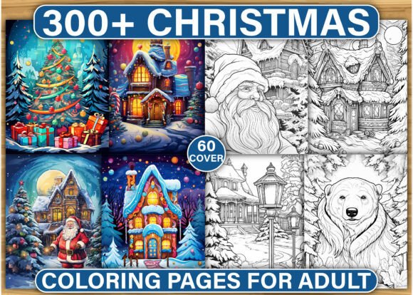 Download 300 Christmas Coloring Pages for Adult - Pages Collection