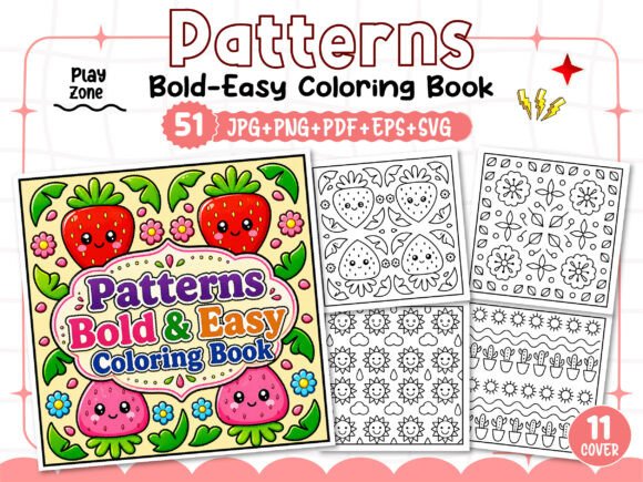 Download Patterns Bold &amp; Easy Coloring Book Pages - Pages Collection