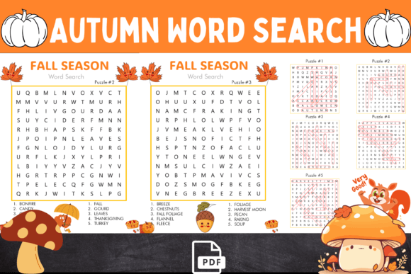 Download Autumn Word Search Activity Pages Kids - Pages Collection