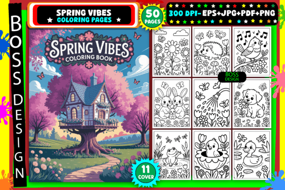 Download Spring Vibes Coloring Pages for Kids - Pages Collection