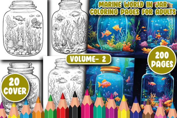 Download 200 Marine World in Jar Coloring Pages - Pages Collection