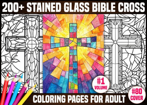 Download Stained Glass Bible Cross Coloring Pages - Pages Collection