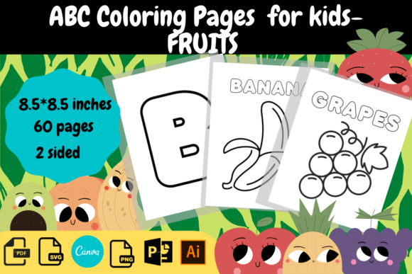 Download ABC Coloring Pages for Kids Fruits - Pages Collection