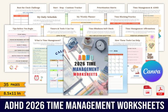 Download ADHD 2026 Time Management Worksheets - Worksheets Collection
