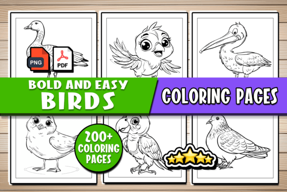 Download Bold and Easy Birds Coloring Pages - Pages Collection