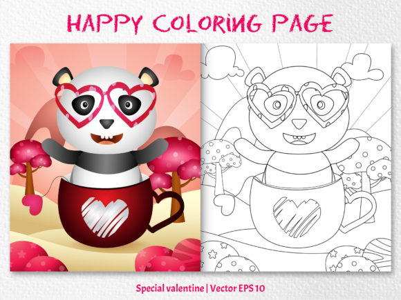 Download A Cute Panda - Coloring Pages Graphic - Pages Collection