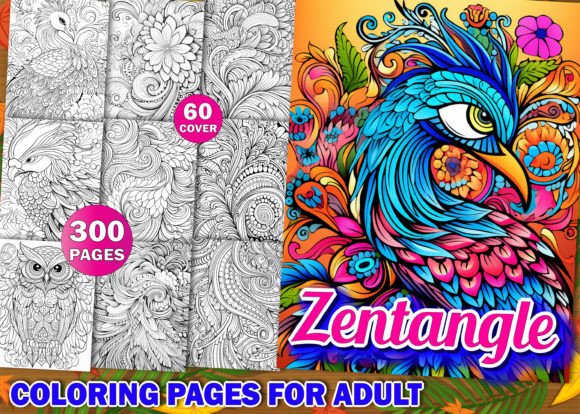 Download 300 Zentangle Coloring Pages Bundle-KDP - Pages Collection
