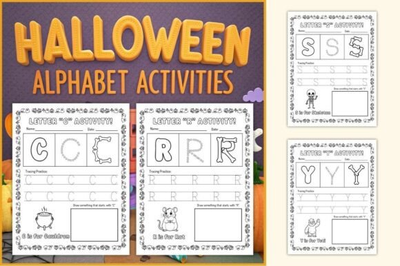 Download Halloween ABC Worksheets for Kids - Worksheets Collection