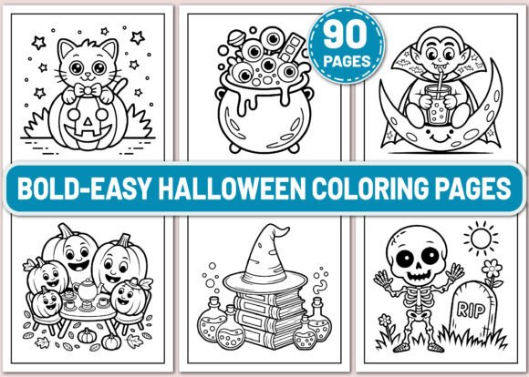 Download Bold and Easy Halloween Coloring Pages - Pages Collection