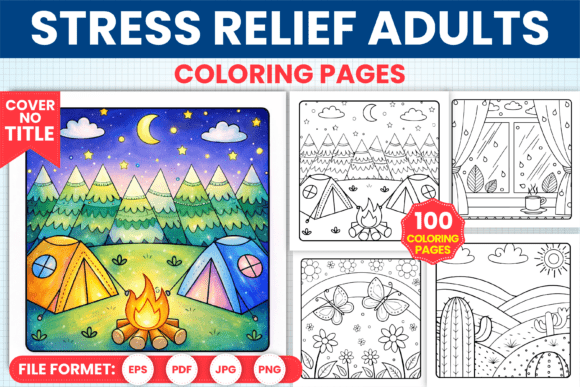Download Stress Relief Adults Coloring Book Pages - Pages Collection