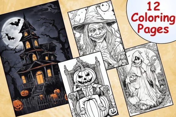 Download Vintage Halloween Coloring Pages - Pages Collection