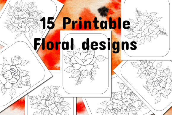Download Elegant Floral Relaxing Coloring Book - Premium Resources