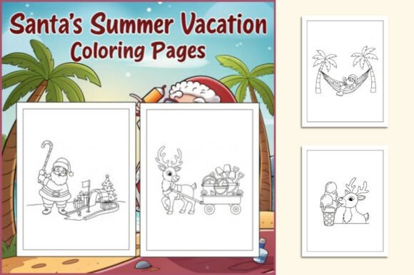 Download Santa's Summer Vacation Coloring Pages - Pages Collection