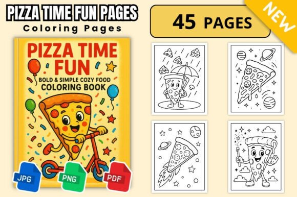 Download Pizza Time Fun Coloring Pages Set - Pages Collection