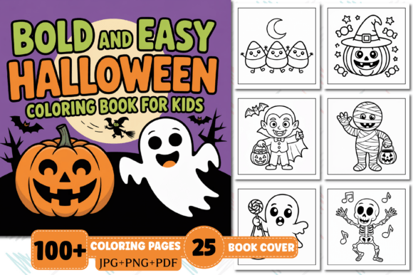 Download Bold and Easy Halloween Coloring Pages - Pages Collection