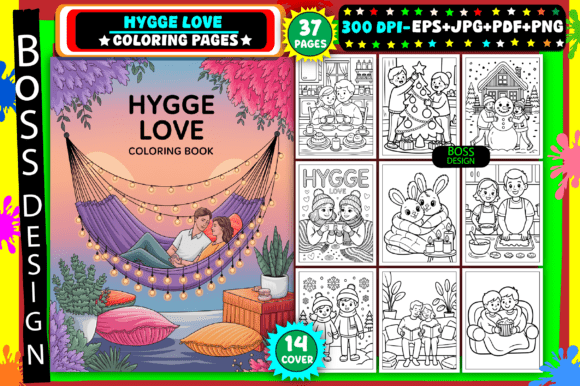 Download Hygge Love Coloring Pages for Adults - Pages Collection