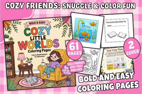 Download Cozy Little Worlds Coloring Pages - Pages Collection