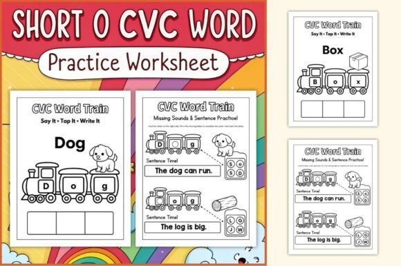 Download Short O CVC Words Worksheets for Kids - Worksheets Collection