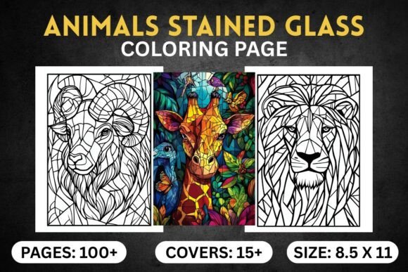 Download Animals Stained Glass Coloring Pages - Pages Collection