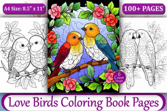 Download Valentine Love Birds Coloring Book Pages - Pages Collection