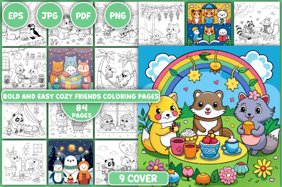 Download Cozy Friends Coloring Pages - Pages Collection