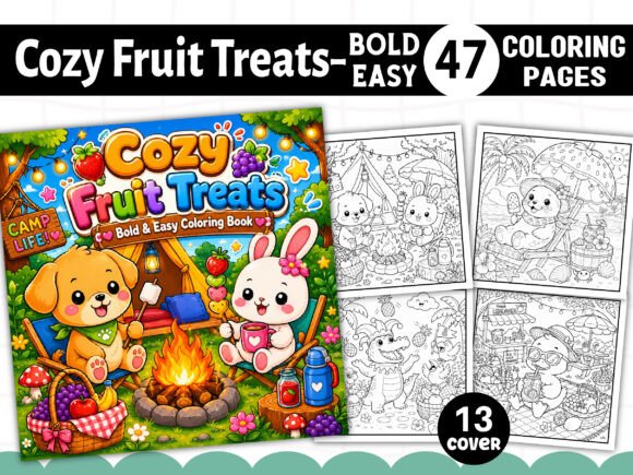 Download Cozy Fruit Treats Coloring Book Pages - Pages Collection