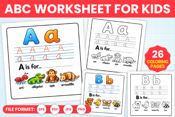 Download ABC Worksheet Coloring Pages for Kids - Pages Collection