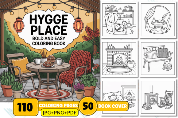 Download Hygge Place Coloring Pages for Adults - Pages Collection