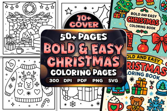 Download Easy Christmas Coloring Pages Bundle - Pages Collection