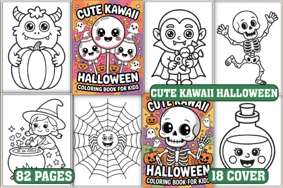 Download 82 Cute Kawaii Halloween Coloring Pages - Pages Collection