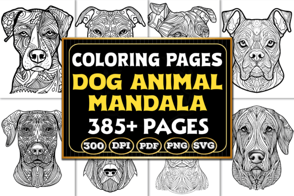 Download Dog Animal Mandala Coloring Pages - Pages Collection