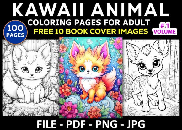 Download Kawaii Animal Coloring Pages for Adults - Pages Collection