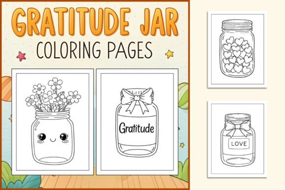 Download Gratitude Jar Coloring Pages for Kids - Pages Collection